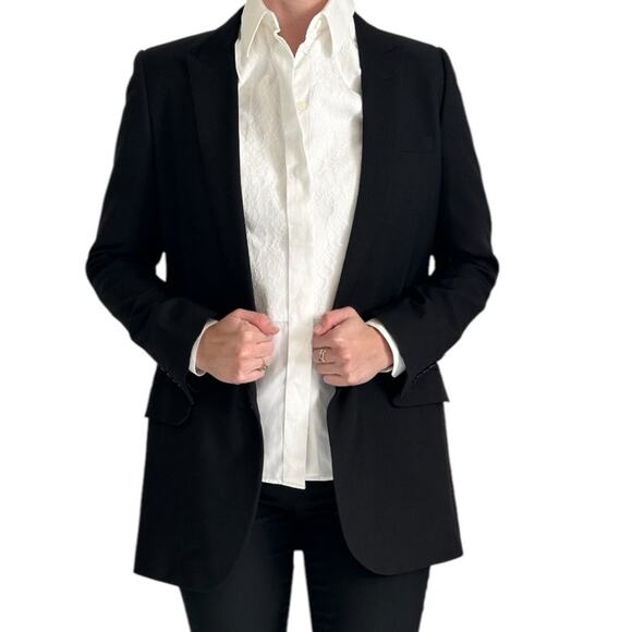 Saint Laurent Classic Jacket in Grain De Poudre size FR 36 Single Breast - Picture 3 of 14